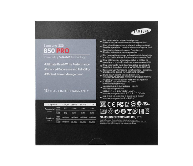 DYSK SSD SAMSUNG 850 PRO 512GB MZ-7KE512BW SATAIII, 550/520MBs 10 lat gwarancji - 203935 - zdjęcie 9